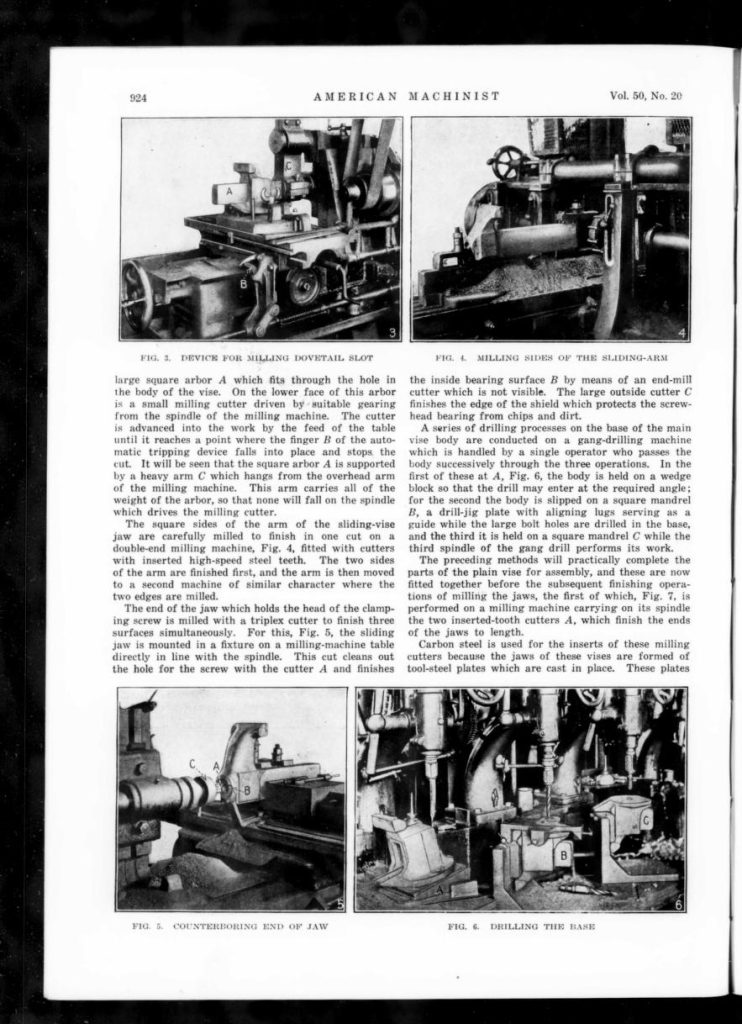 Reed vise manufacturing article
